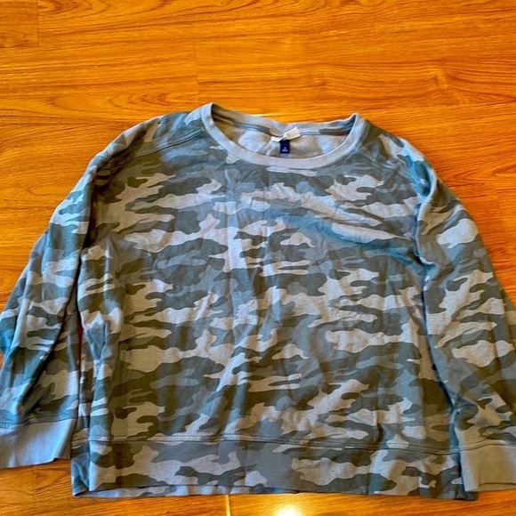 Universal Thread Gray Camo Long Sleeve Sweatshirt (Size 1X) - Picture 2 of 7